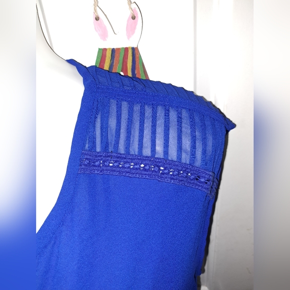 STYLUS Royal Blue Sleeveless Blouse Sz L - Picture 8 of 8